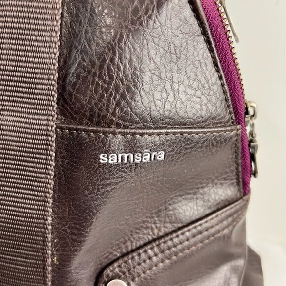 Samsara Brown Vegan Shoulder Bag - Picture 3 of 9